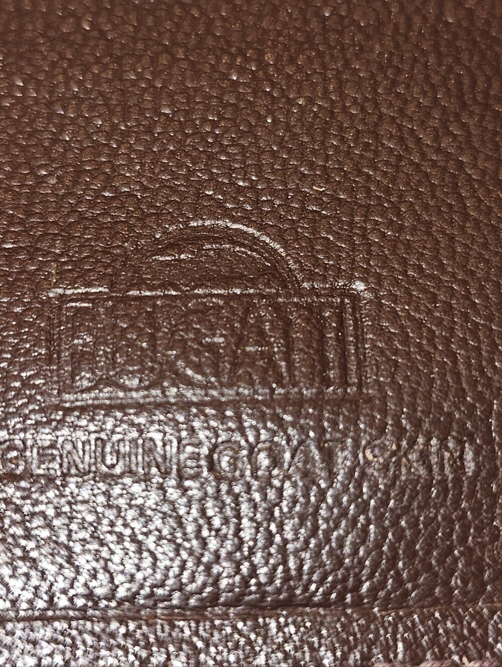 Bugatti Dark Brown Goatskin Leather Wallet Vintage Deadstock NWOT